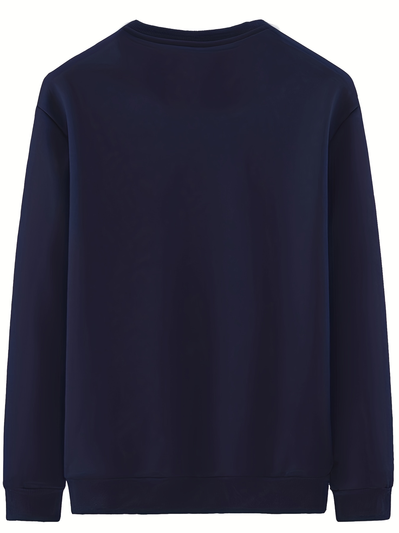 new mens casual fashionable solid color crew neck sweatshirts for autumn and winter details 9