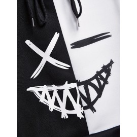 Creative Pattern Print, Men's 2Pcs Outfits, Casual Hoodies Long Sleeve Hooded Sweatshirt And Sweatpants Joggers Set For Spring Fall, Men's Clothing