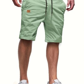 Men's Casual Cargo Shorts, Drawstring Beach Golf Shorts For Summer Outdoor Activities