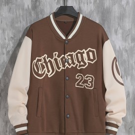 Spring And Autumn Street Men's Fashion Trend Loose Casual Baseball Uniform Jacket, Suitable For Outdoor And Dating